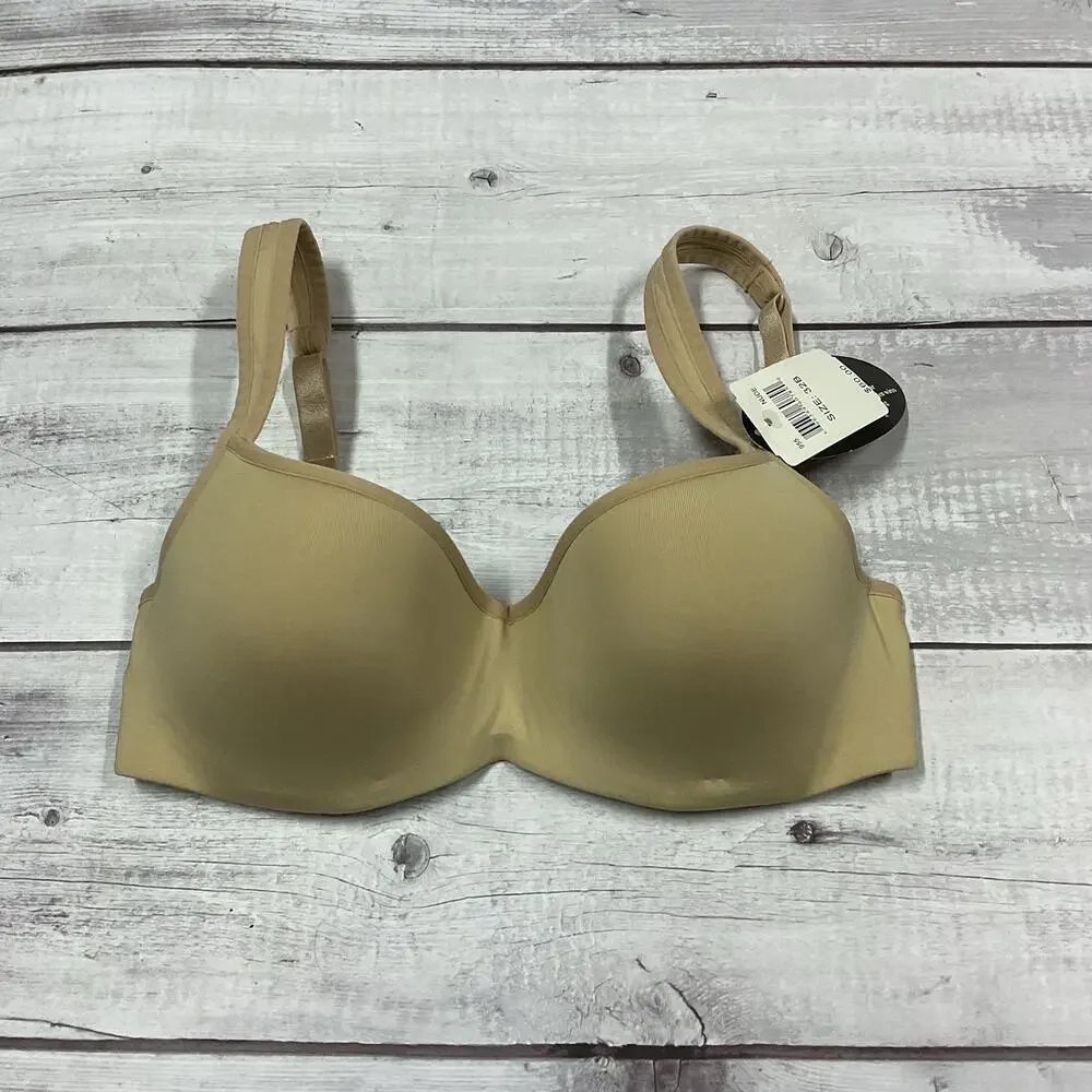 Le‎ Mystere Bra Tisha Womens 32B Nude Beige Underwire T-Shirt L’ Image #955 NEW